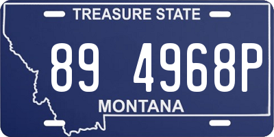 MT license plate 894968P