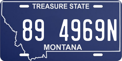 MT license plate 894969N
