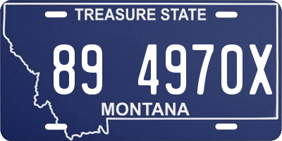 MT license plate 894970X