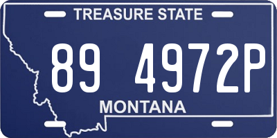 MT license plate 894972P