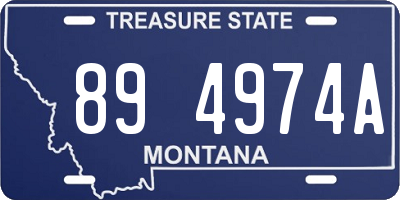 MT license plate 894974A