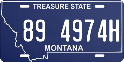MT license plate 894974H