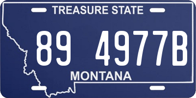 MT license plate 894977B