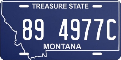 MT license plate 894977C