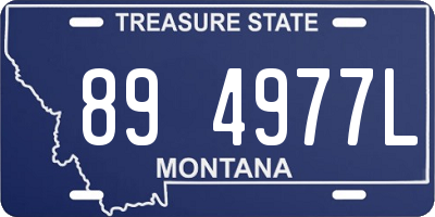 MT license plate 894977L