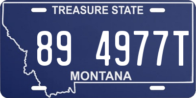 MT license plate 894977T