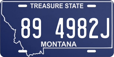 MT license plate 894982J