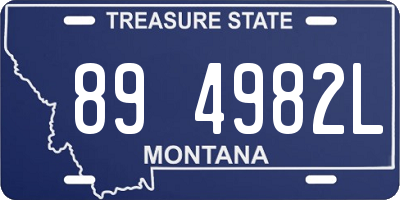 MT license plate 894982L