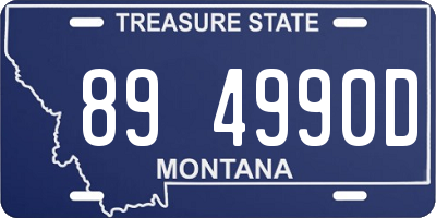 MT license plate 894990D