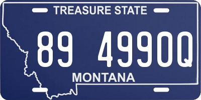 MT license plate 894990Q