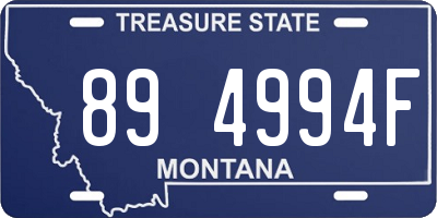 MT license plate 894994F