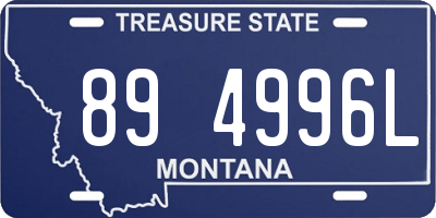 MT license plate 894996L