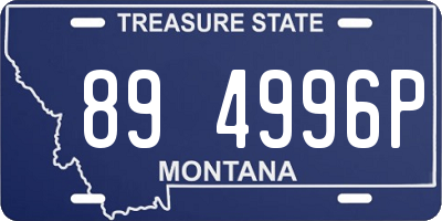 MT license plate 894996P