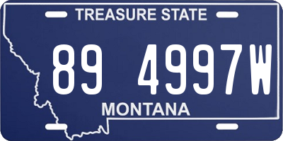 MT license plate 894997W