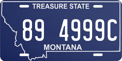 MT license plate 894999C