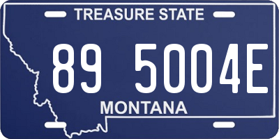 MT license plate 895004E