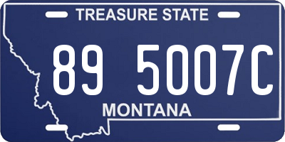 MT license plate 895007C