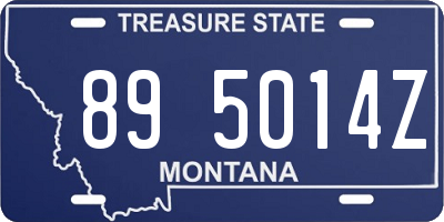 MT license plate 895014Z