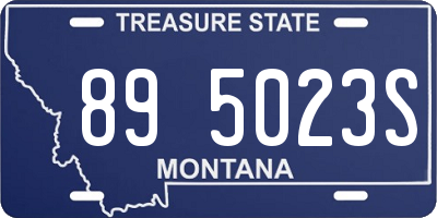MT license plate 895023S