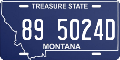 MT license plate 895024D
