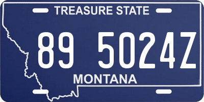 MT license plate 895024Z
