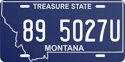 MT license plate 895027U