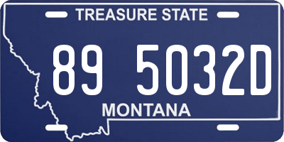 MT license plate 895032D