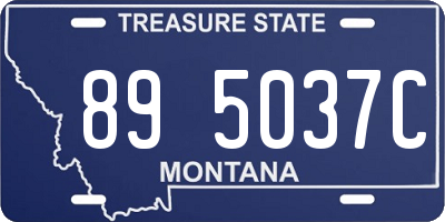 MT license plate 895037C