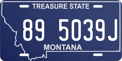 MT license plate 895039J