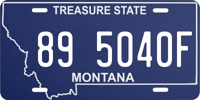 MT license plate 895040F