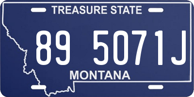 MT license plate 895071J