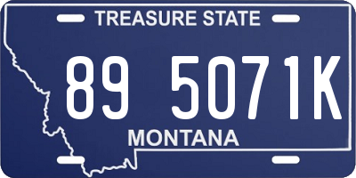 MT license plate 895071K