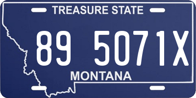 MT license plate 895071X