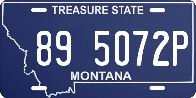 MT license plate 895072P