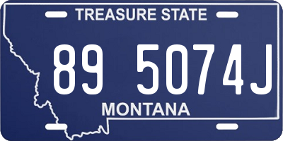 MT license plate 895074J