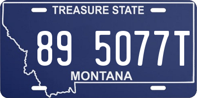 MT license plate 895077T