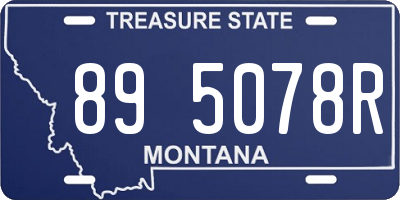 MT license plate 895078R