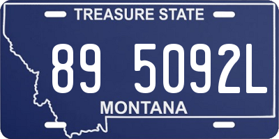 MT license plate 895092L