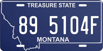 MT license plate 895104F