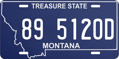 MT license plate 895120D