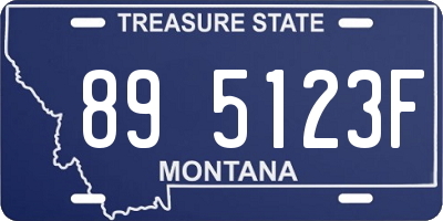 MT license plate 895123F