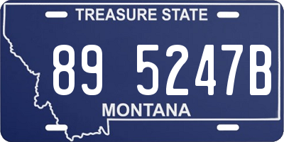 MT license plate 895247B