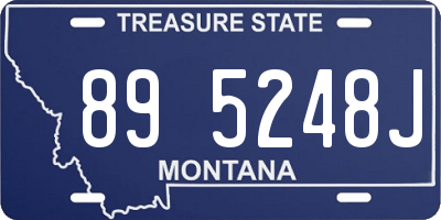 MT license plate 895248J
