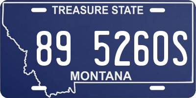 MT license plate 895260S