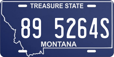 MT license plate 895264S