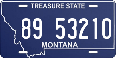 MT license plate 895321O