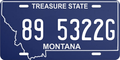 MT license plate 895322G