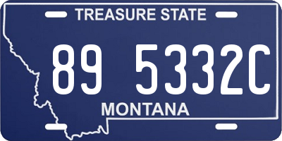 MT license plate 895332C