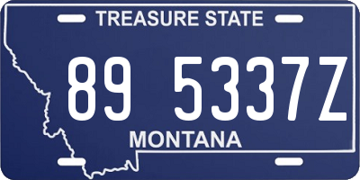 MT license plate 895337Z