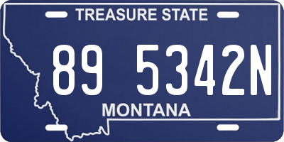 MT license plate 895342N